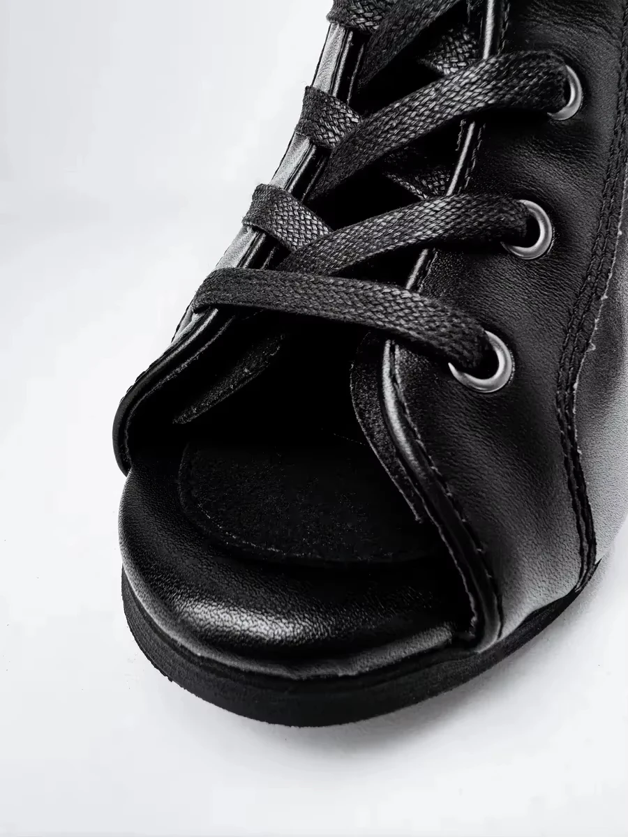 9,5 cm & 11 cm Plateau-Tanzschuhe auf Lager, PU-Leder, stabile lateinamerikanische Tanzschuhe, Gummisohle, für drinnen und draußen geeignet. – Detail 10