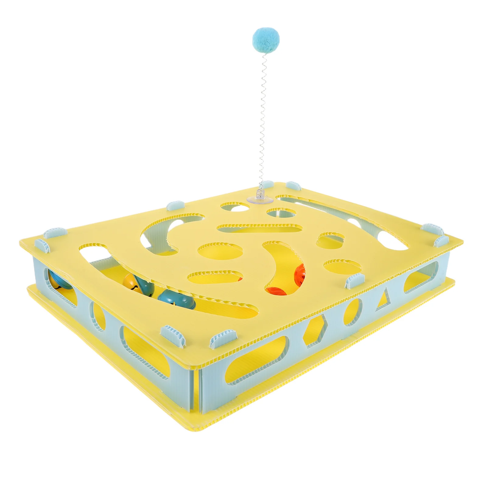 

Interactive Cat Maze Box Puzzle Feeder Food Treat Dispenser Slow Feeder Enrichment Indoor Cat Interactive