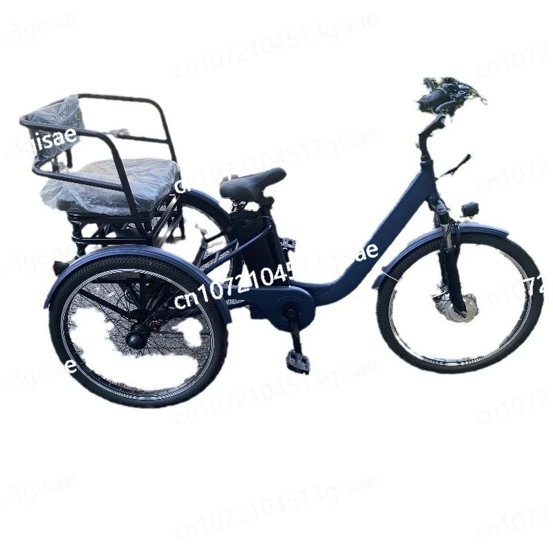 Vehicle Can Carry Three-wheeled Moped Pedal Tricycle Lithium Battery Aluminum Alloy Electric