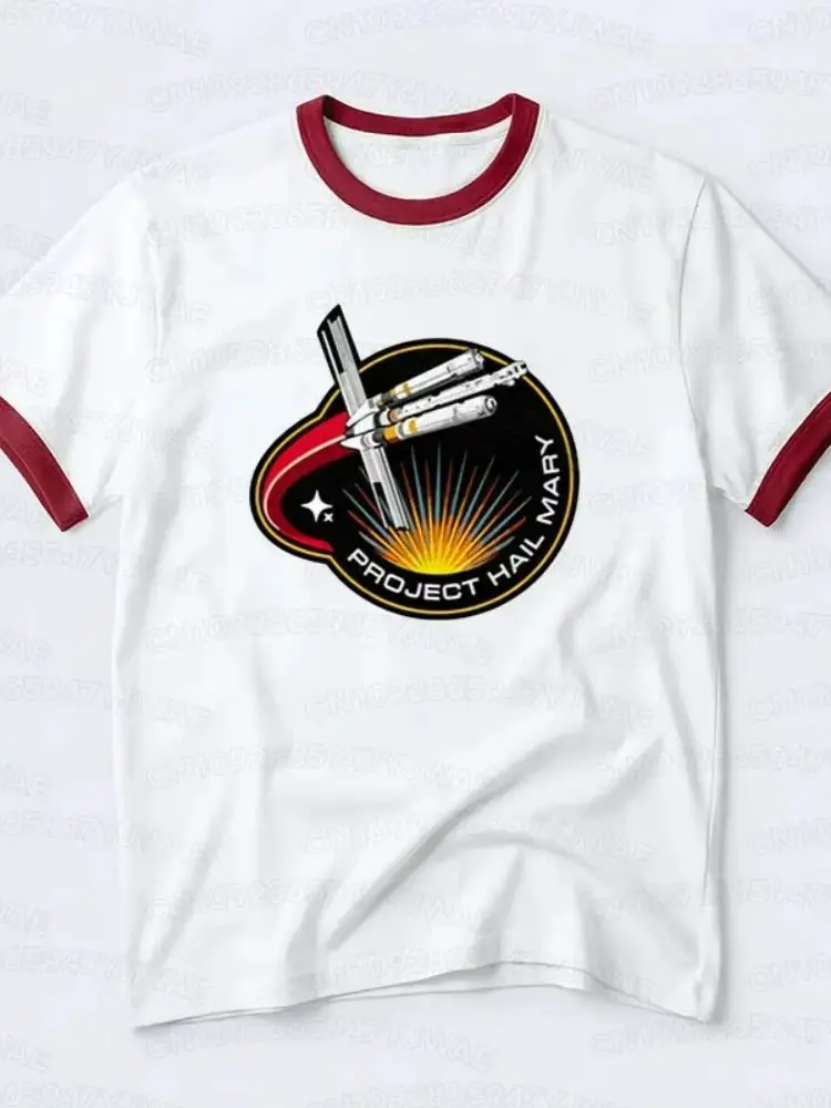 Neues T-Shirt mit Hail-Mary-Motiv für Männer und Frauen, Science-Fiction-Fan-Mission-Abzeichen, Retro-Weltraummuster, Geschenk für Buchliebhaber – Detail 4