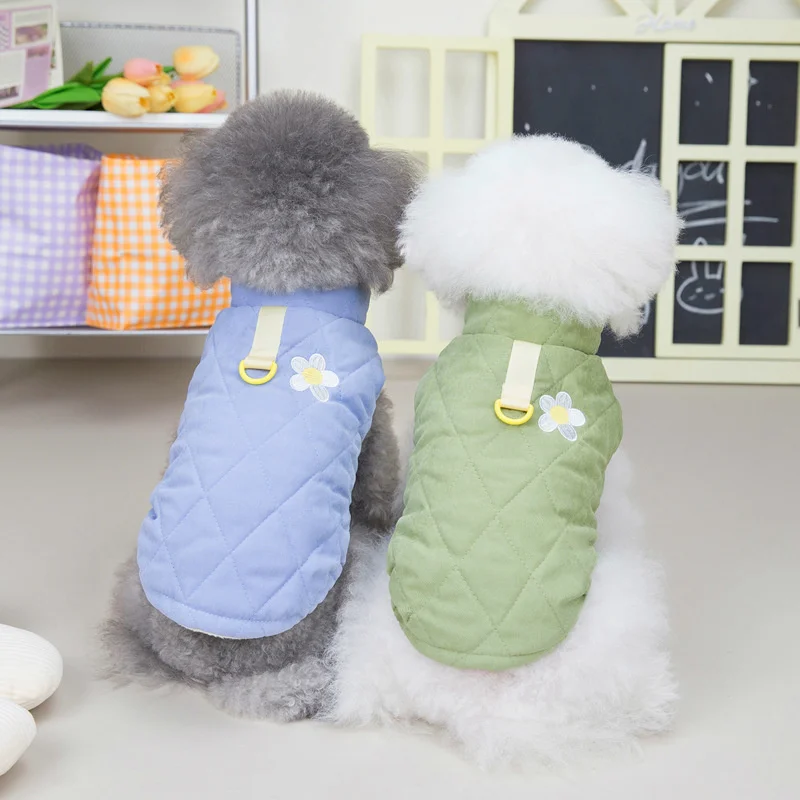 

Small Dog Costume Harness Vest Winter Pet Clothes Coat Jacket Poodle Pomeranian Schnauzer Bichon Chihuahua Puppy Dog Clothing