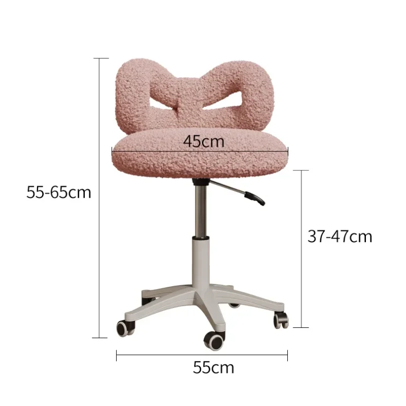 Silla de maquillaje minimalista moderna para sala de estar, sillón ligero de diseñador de lujo, con respaldo, versatilidad, muebles de tocador