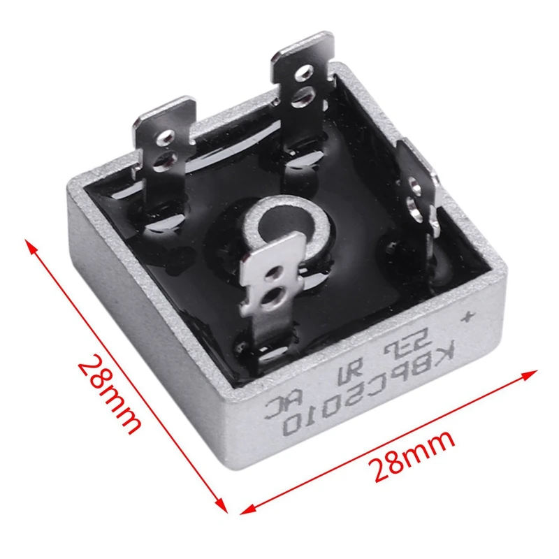 N15R-40 PCS 50A 1000V Metal Case Single Phases Diode Bridge Rectifier KBPC5010