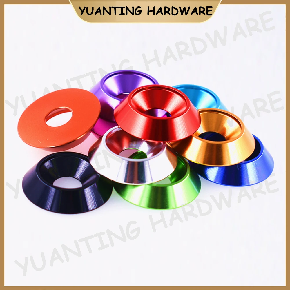 Yiqianyuan M2 M2.5 M3 M3.5(6#-32) M4 M5 M6 M8 M10 M12 Aluminum Alloy Washer for Countersunk Head Screw Gasket RC Car Accessories