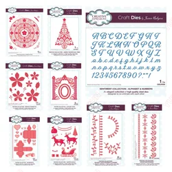 Christmas Border Alphabet & Numbers Craft Die Swirly Snowflake Tree New Metal Cutting Dies Scrapbook Make DIY