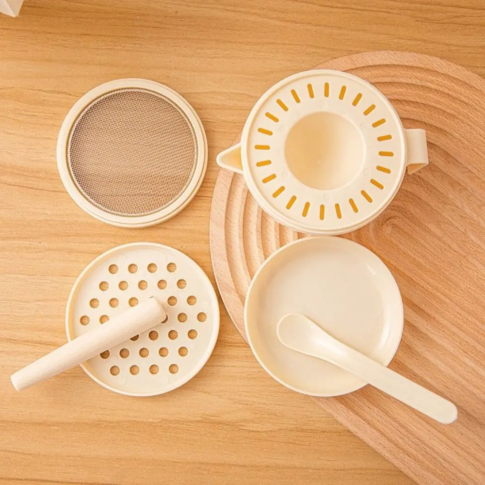 

7Pcs Portable Food Grinding Bowl Set Citrus Juicer Stackable Food Masher Maker with Grinding Rod Easy To Use Vegetables Grater