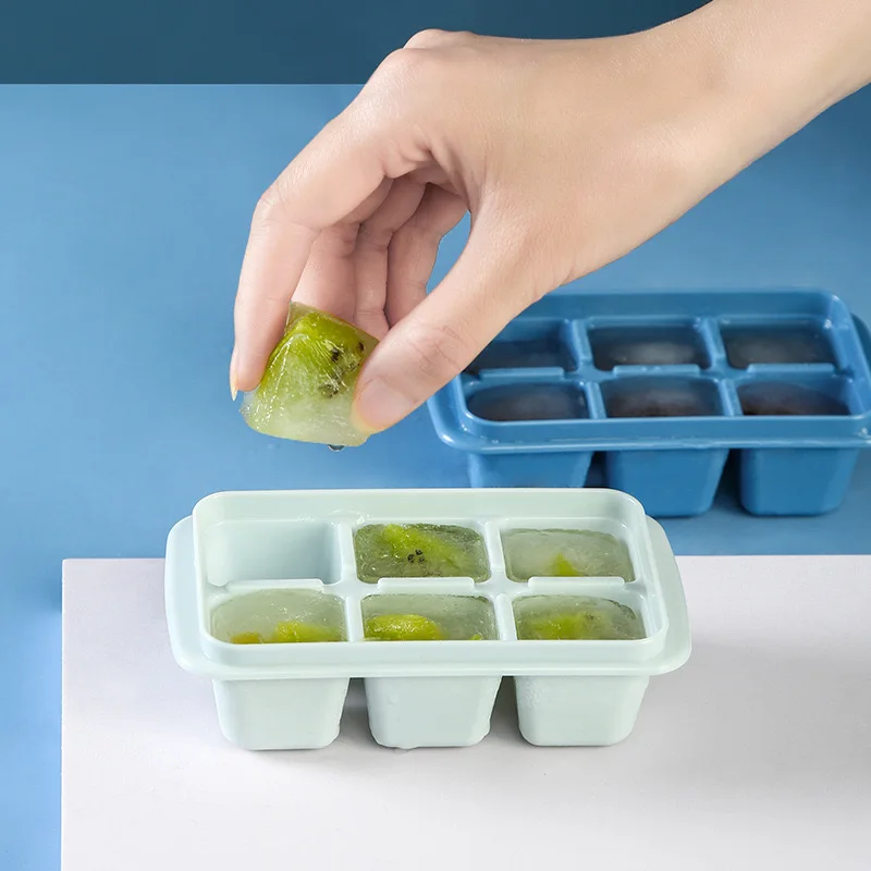 Ice Cube Ice Box Frozen Mold Refrigerator Homemade Frozen Ice Box with Lid Silicone TikTok Hot Ice Cube image 4