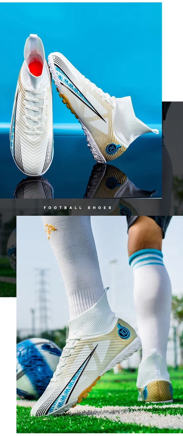 Herren Fußballschuhe Professionelle Original Widerstandsfähige Männer-Trainingsschuhe Atmungsaktive Hochwertige Fußballstiefel Rutschfeste Fußballschuhe – Detail 31