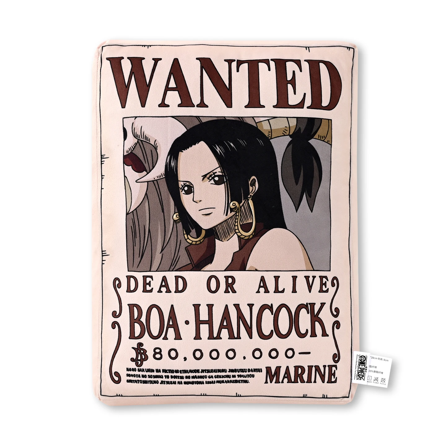 1 stuk officieel One Piece Wanted Poster kussen, dubbelzijdig anime sierkussen voor thuis, bank, kantoor, slaapkamer, collectie cadeau.