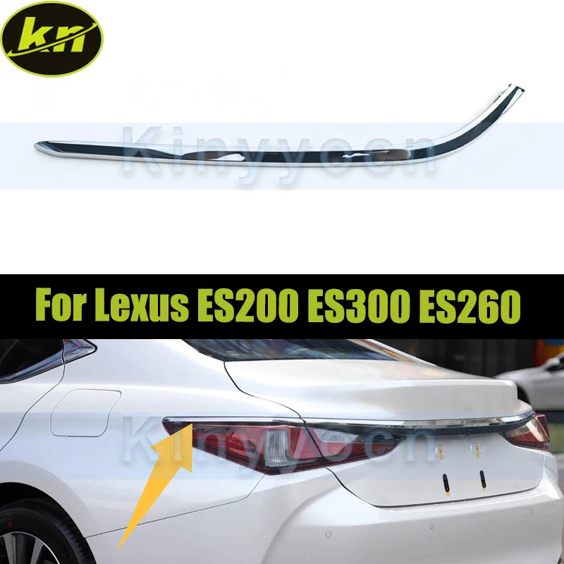 Chrome Car Rear Bumper Taillight Trim For Lexus ES200 ES300 ES260 2018 2019 2020 2021 2022 2023 2024