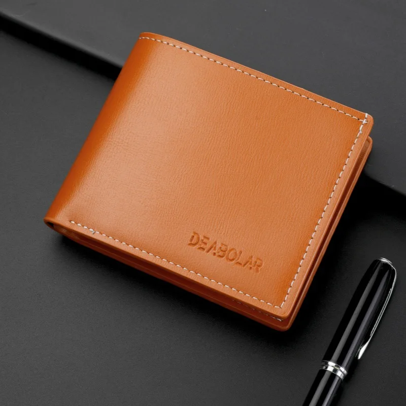 Foreign Trade Hot-Selling New Arrivalwallet manMen's Wallet Casual Two Fold Short Horizontal Men's Leather Wallet