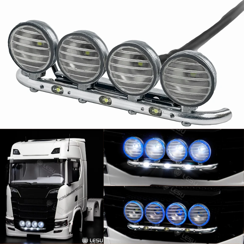 

770S RC Toy Truck 1/14 Metal Grille Light LED LESU S-1253-C For Tamiya RC 1/14 Tractor Truck 770S R620 R470 Parts Accessories