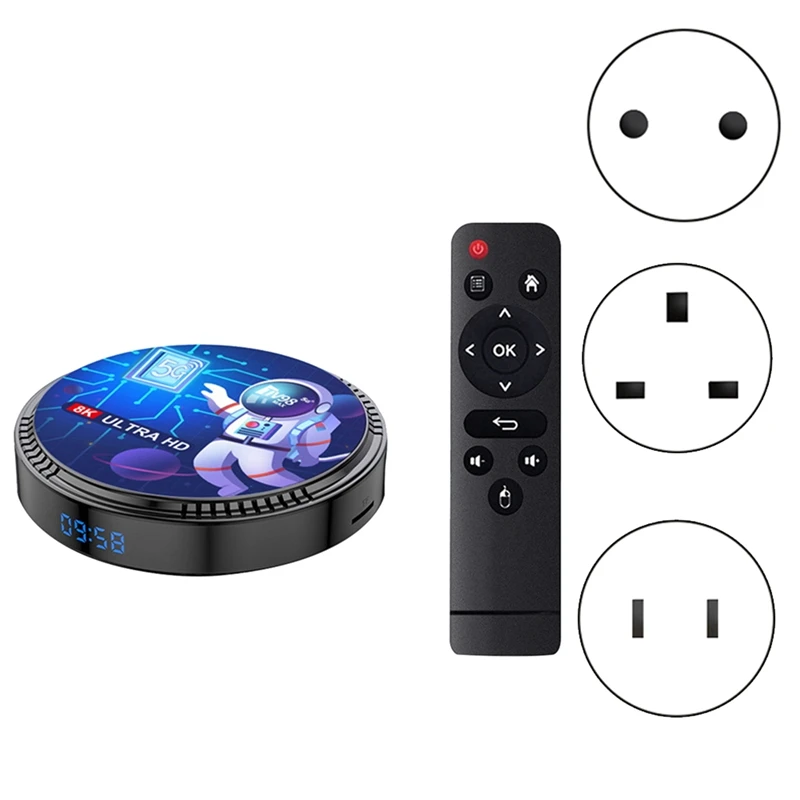 

TV98MAX ТВ-приставка 2G + 16G Allwinner H618 Android 12 Smart TV Box 2,4G + 5G WIFI + Bluetooth 5,0 H265 TV98 Медиаплеер Многоразовая вилка европейского стандарта