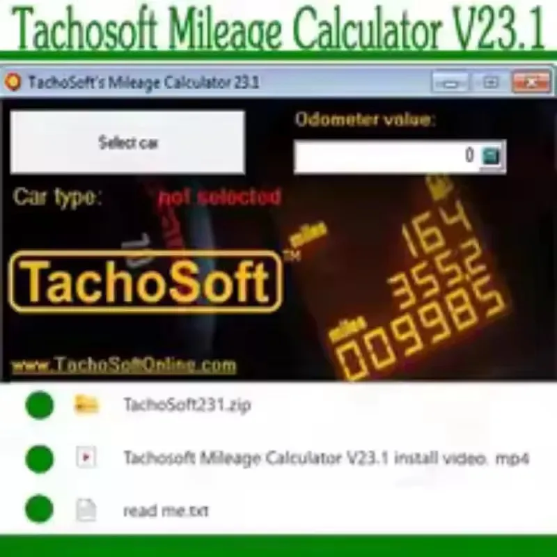 Newest Mileage TachoSoft Mileage Calculator 23.1 SOFTWARE Car Mileage Calculation EEPROM ECM English for Peugeot for Jeep