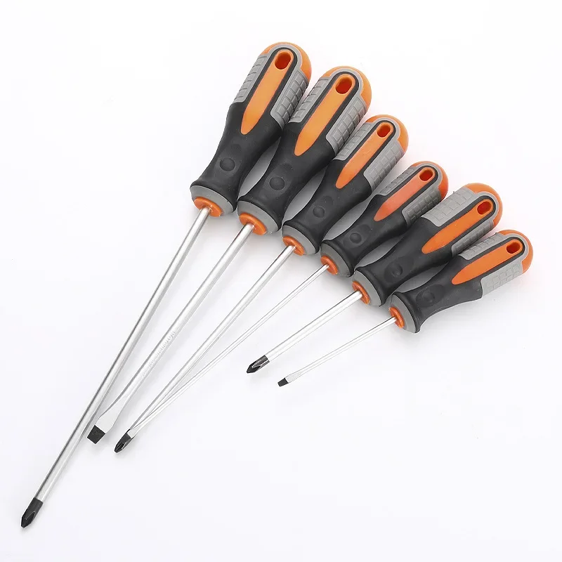 Insulated Screwdriver Set Screw Driver Bit Magnetic Phillips Slotted Head Massage Handle For Electrician Household Hand Tools