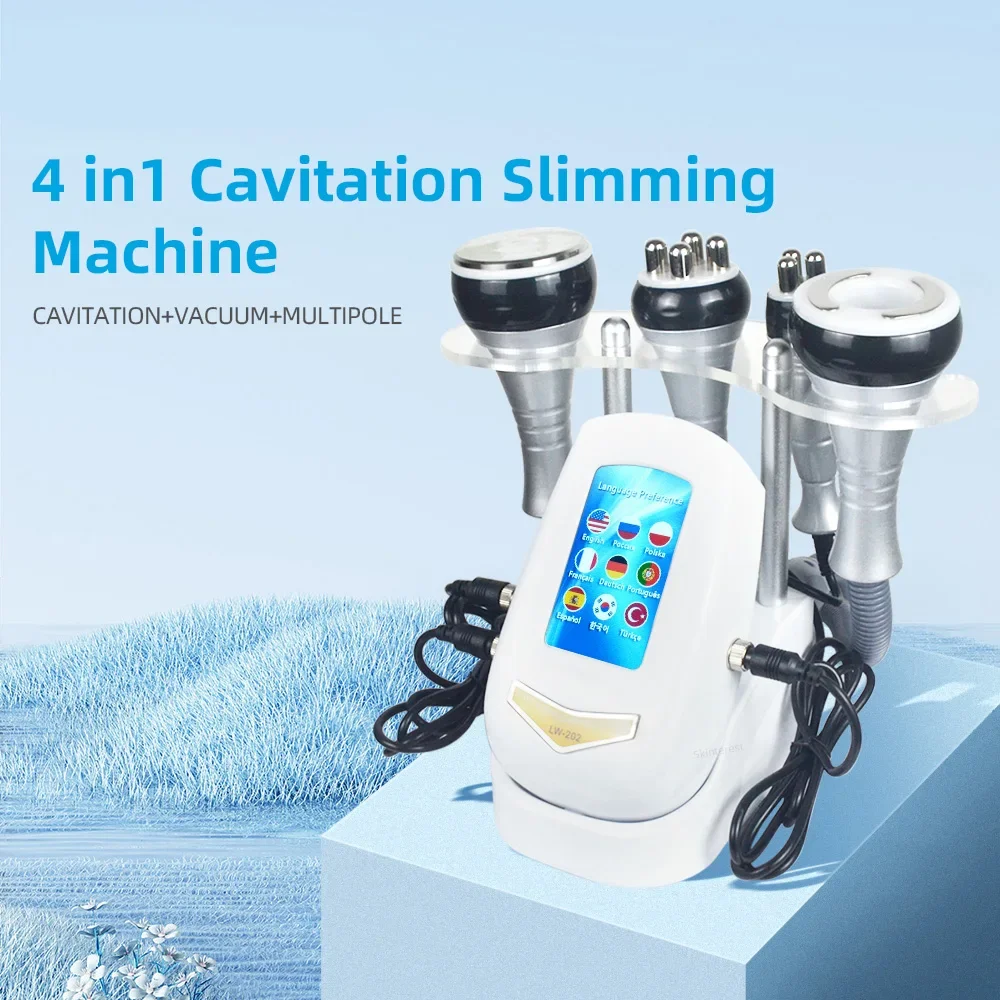 40K 3/4IN1 Cavitation Ultrasonic Body Slimming Machine  Beauty Device Facial Massager Skin Tighten Face Lifting Vacuum Suction