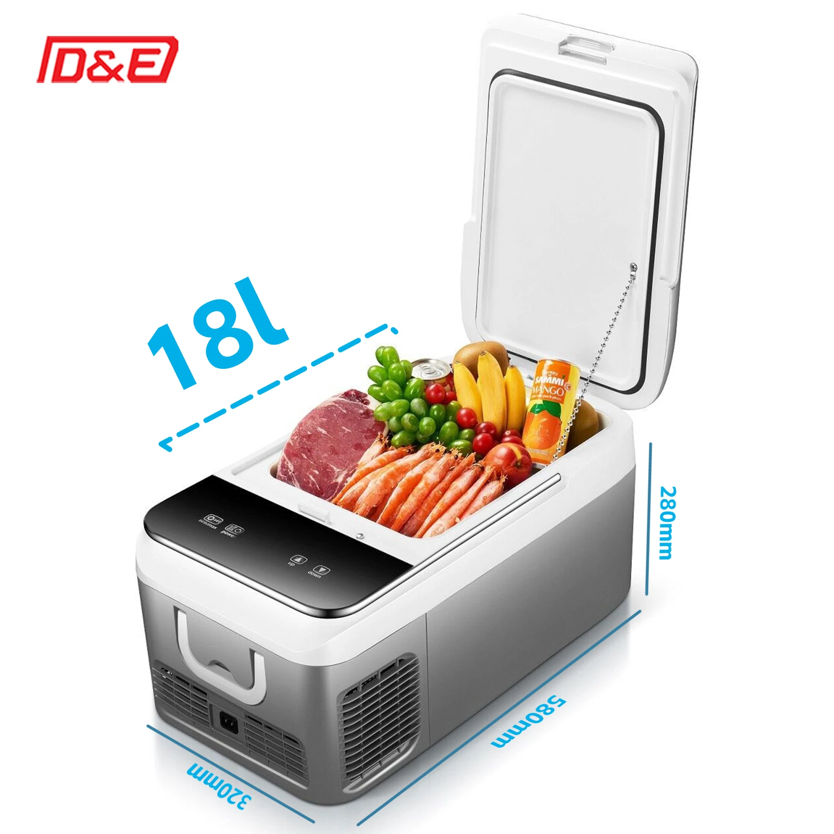 12v 24v Portable Compressor Car Fridges 18L Refrigerator Box Mini Deep Freezer For Car