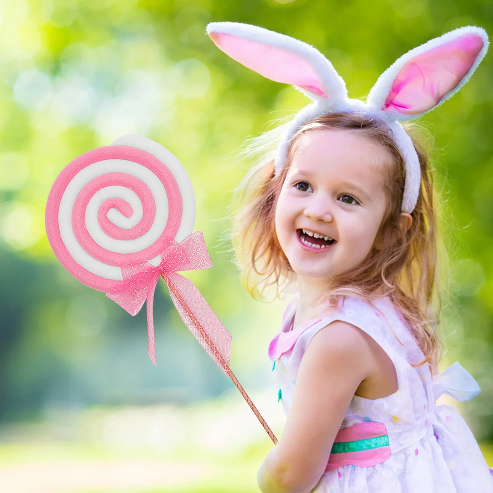 

2 Pcs Photo Studio Props Festival Lollipop Model Artificial Wedding Party Decor Kids Birthday Decorations Foam Simulation Food