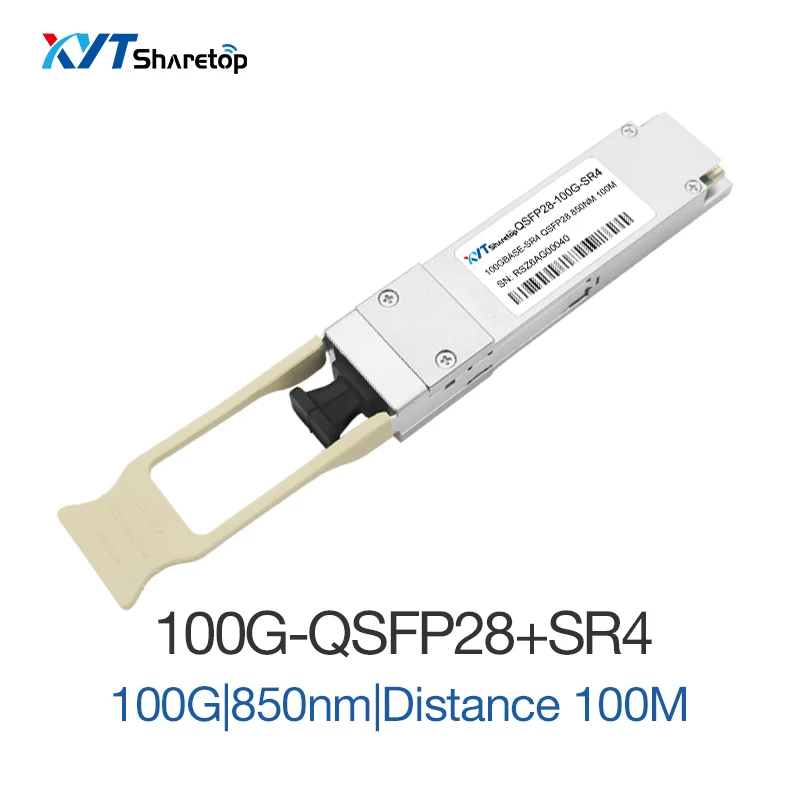 100GBASE-SR4 100Gb/s QSFP28 SR4 100m 850nm MPO Optical Transceiver Multimode
