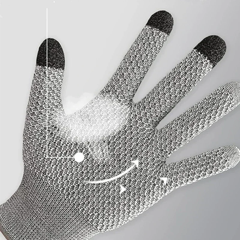 1 Pair 5-Level Anti Cutting Touch Screen Anti Cutting Gloves Glass Kitchen Food Grade Slaughter Fish Killing Anti Cutting Gloves