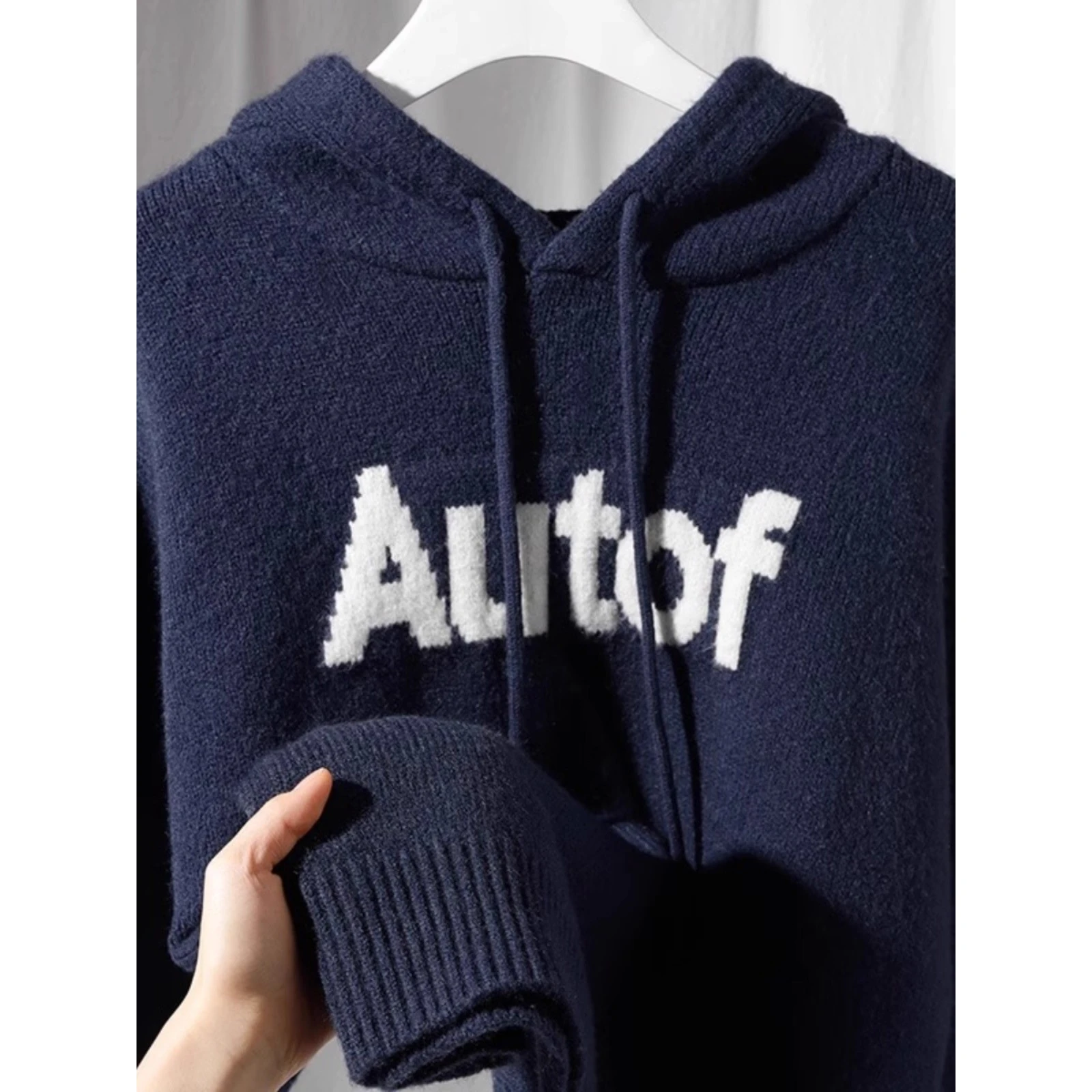 

Autumn Winter Large Size 300 Pou Hong Kong Sle Retro Knitted Knit Sweater Men Loose Casual Top oulder Drop adow Hat