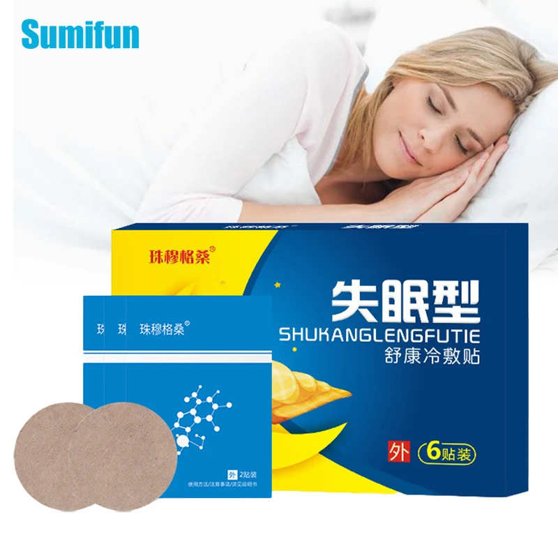 

6pcs/box Improve Insomnia Pain Relief Patch Relief Stress Anxiety Massage Plaster Soothe Mood Medical Body Relax Sleep Stickers