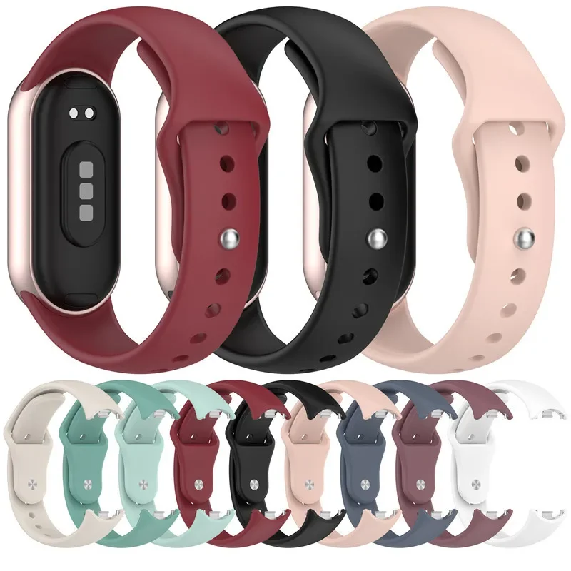 Sportliches Weiches Silikonarmband für Xiaomi Mi Band 10 NFC Komfortables Atmungsaktives Armband Xiaomi Mi Band 8 9 10 Austauschbares Armband