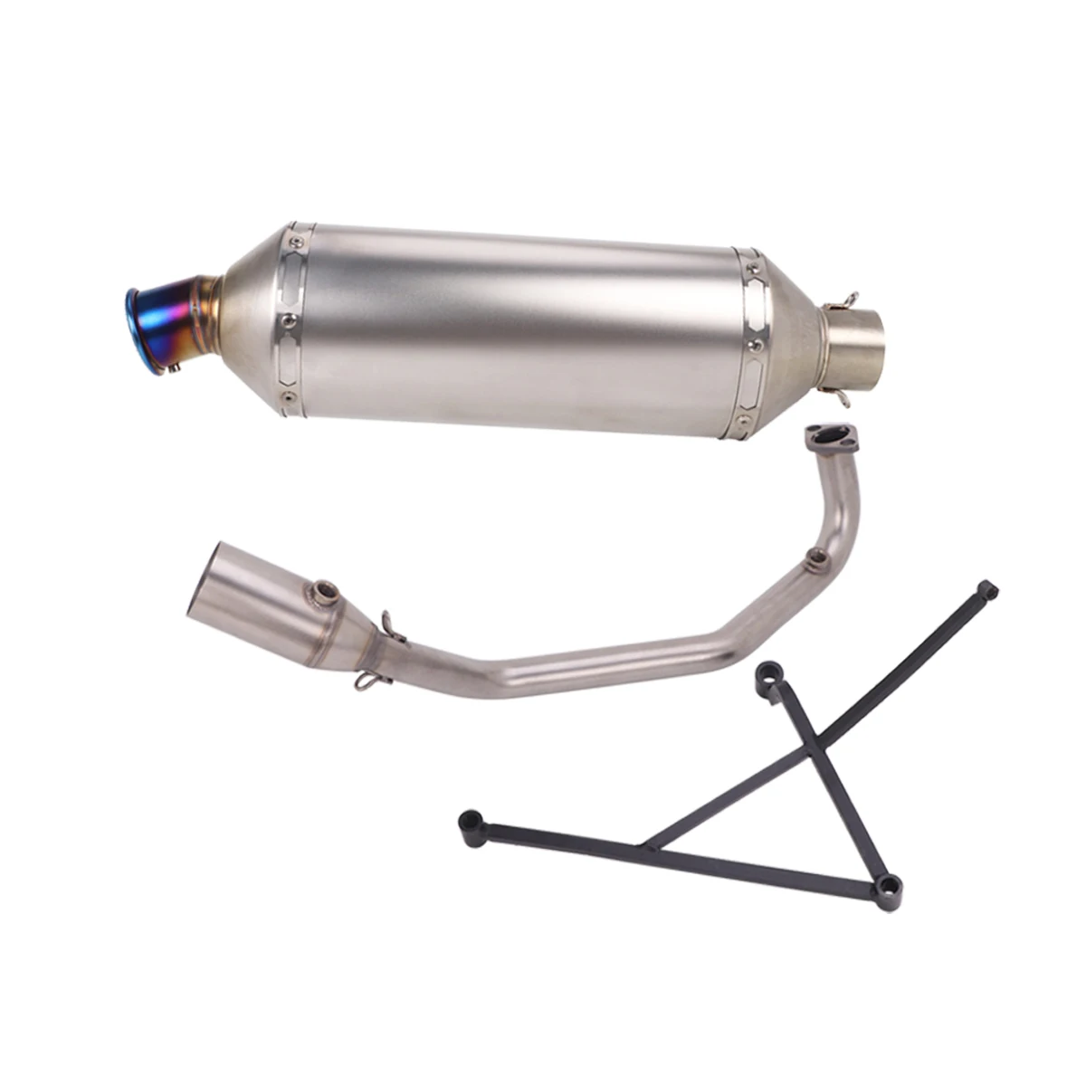 Slip On Exhaust System For SYM Jet‑X 150 JetX125 JetX200 2021-2027 Modified Front Exhaust Pipe 51mm