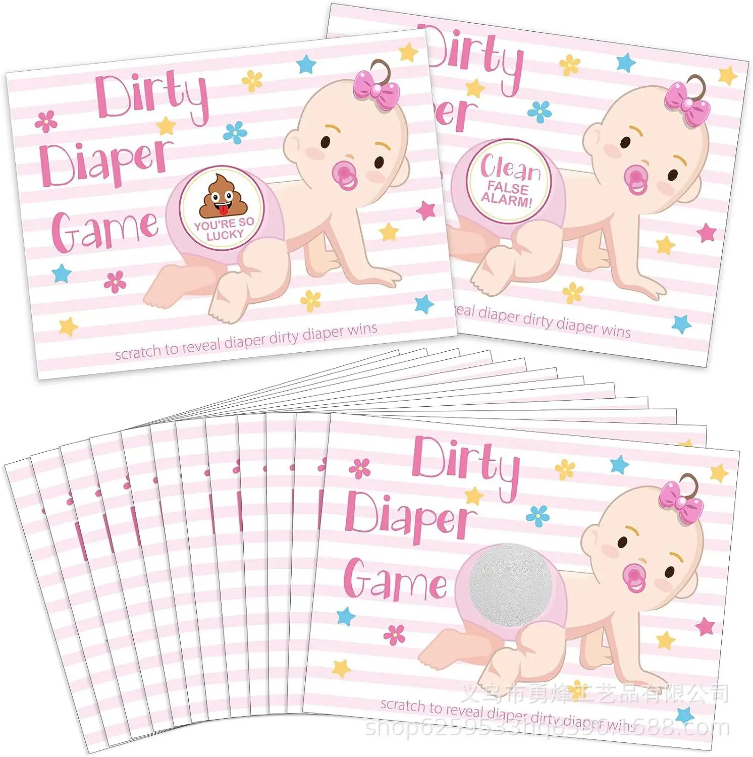 Baby Shower Gender Reveal Scratch Card Game Boy Or Girl Scratch Card Expectant Mom Party Fun Game Decoration