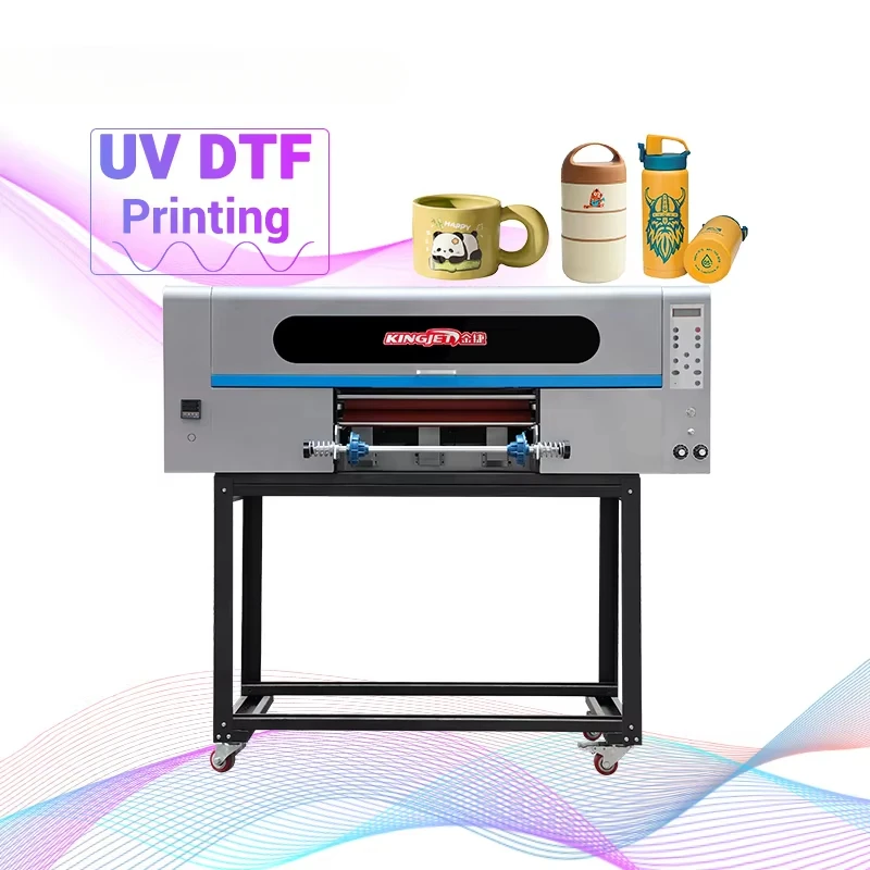 Kingjet UV dtf Printer 40CM a3 a1 Laminator Roll To Roll Transfer  Film sticker printer printing machine