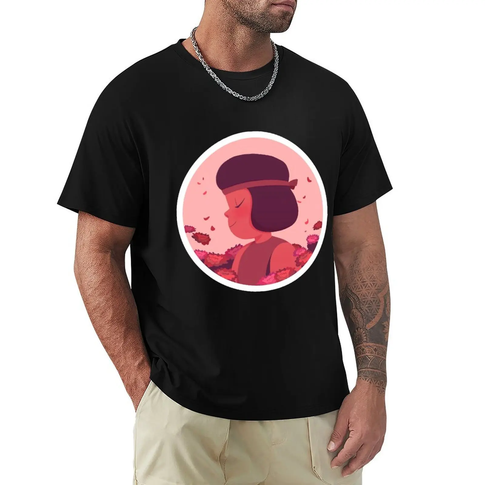 Pastel Ruby portrait T-Shirt Construction Work Tee Shirt