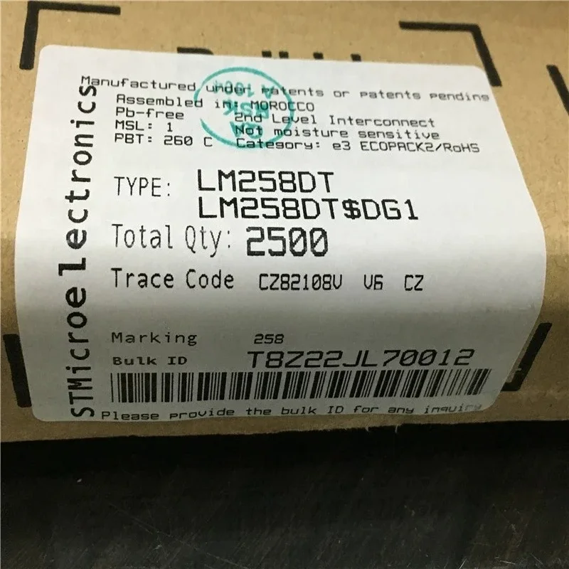 20pcs LM258DT LM258 silk screen printing 258 ST SOP-8 brand new imported original, can be shot directly, sample