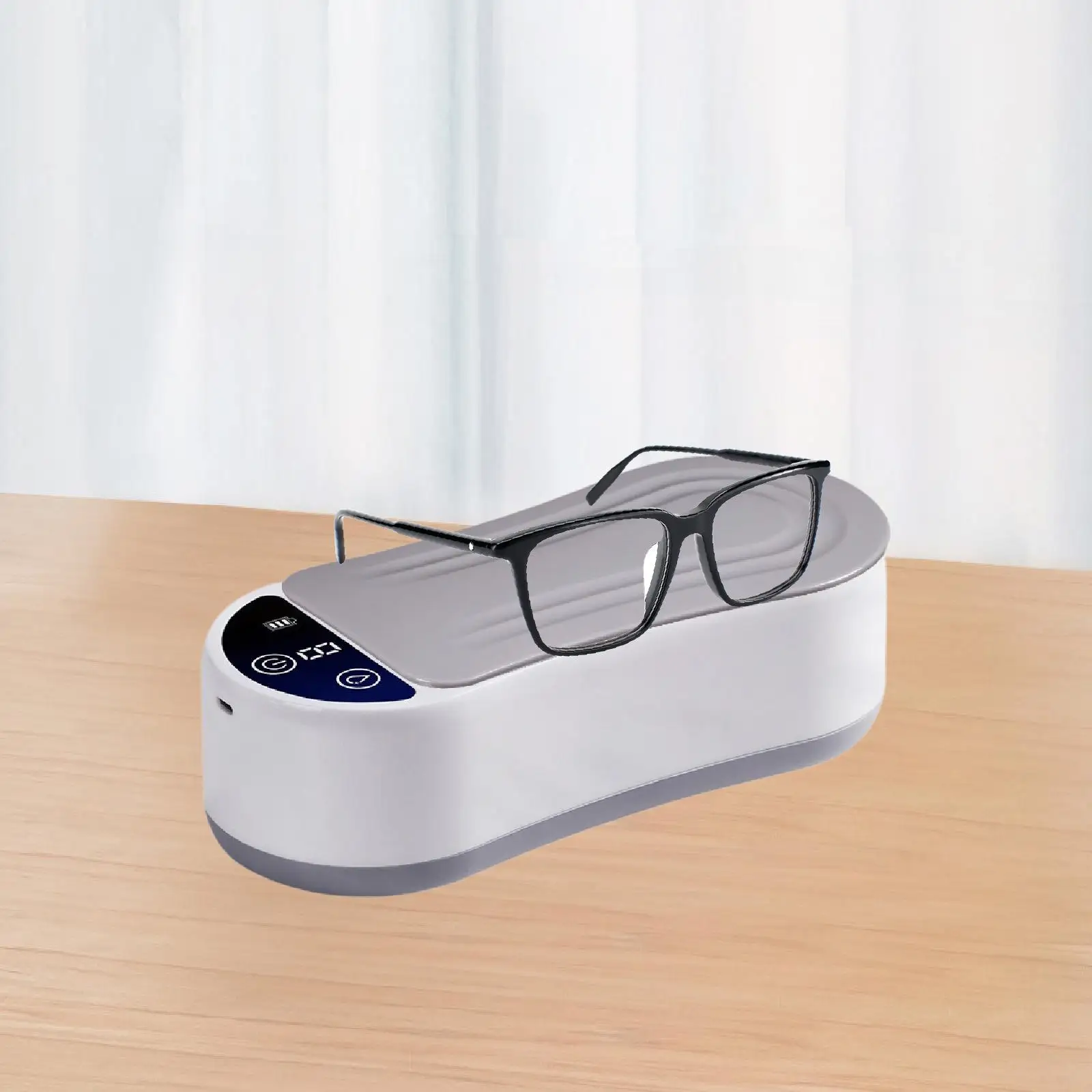 

Ultrasonic Glasses Cleaner Machine Household Earrings Travel Jewelry Cleaner