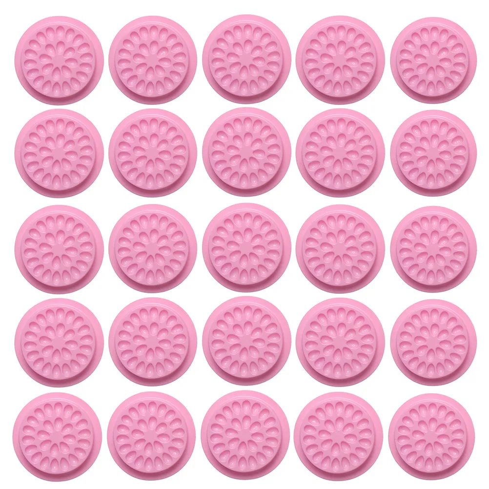 200Pcs Disposable Eyelash Glue Holder Trays Plastic Lash Storage Plates Beauty Salon Eyelash Grafting Tools Storage Trays