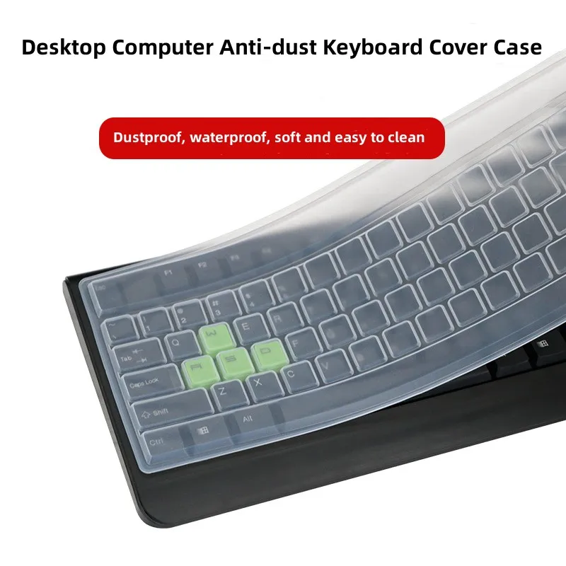 1PC Soft Silicone Keyboard Cover For Universal Desktop Computer Anti-dust Keyboard Cover Case Transparent Clear Protecter Film