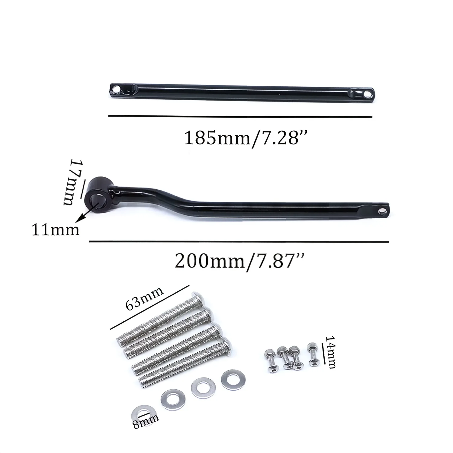 Retro Side Bag Bracket For Harley Cruiser Steed 400 Saddlebag Support Mount 12mm Universal Modification Motorcycle Parts