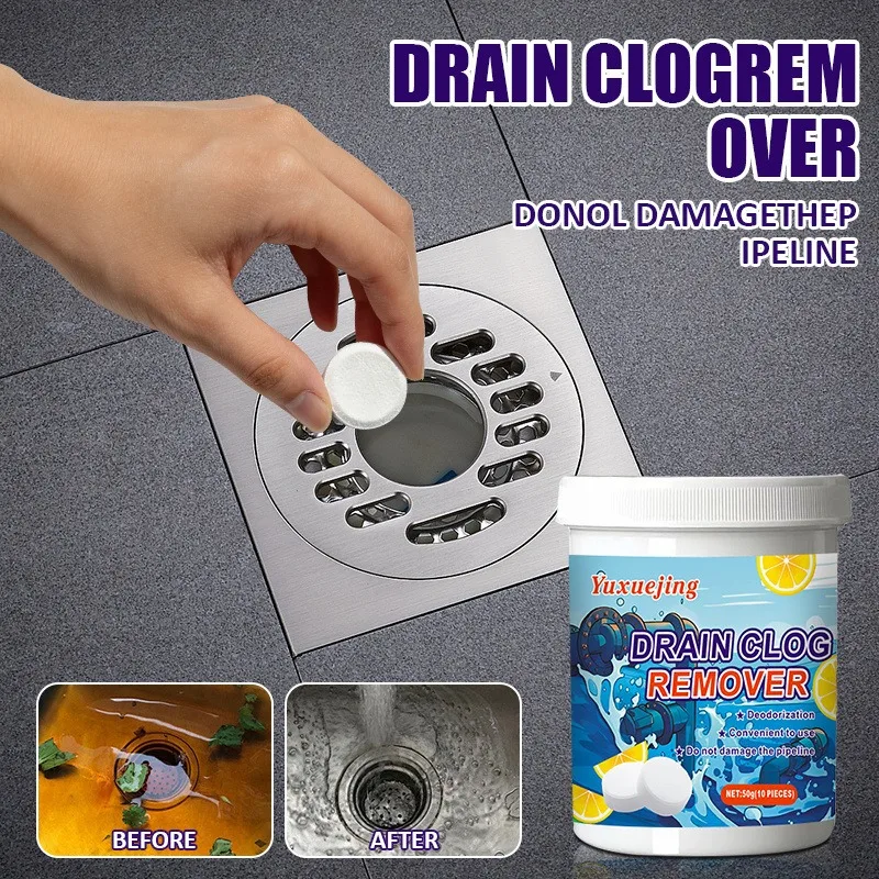 Pipeline Effervescent Tablets, Reactive Oxygen Species, Strong Solubility, Oil Stains, Deodorization, Cleaning, Anti Clogging