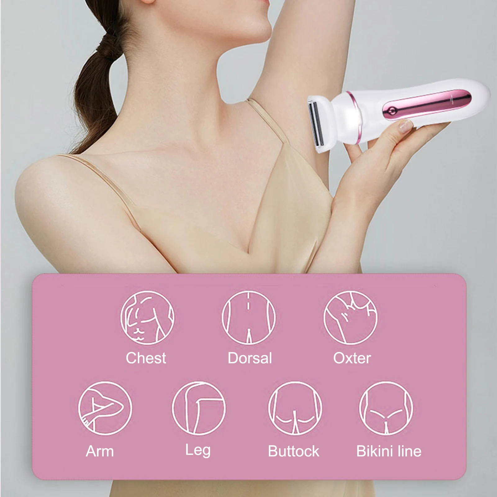 

Skin Hair Electric Remover For Woman Cordless Intimate Women's Trimmer For Underarms Groin Intimate Hair