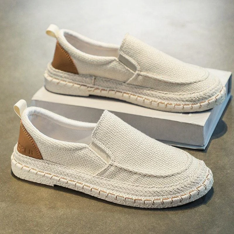 

Beijing Men's Canvas Shoes Breathable Anti-slip Slip-on Sports Casual Shoes Comfortable Soft Bottom Trendy Summer Footwear