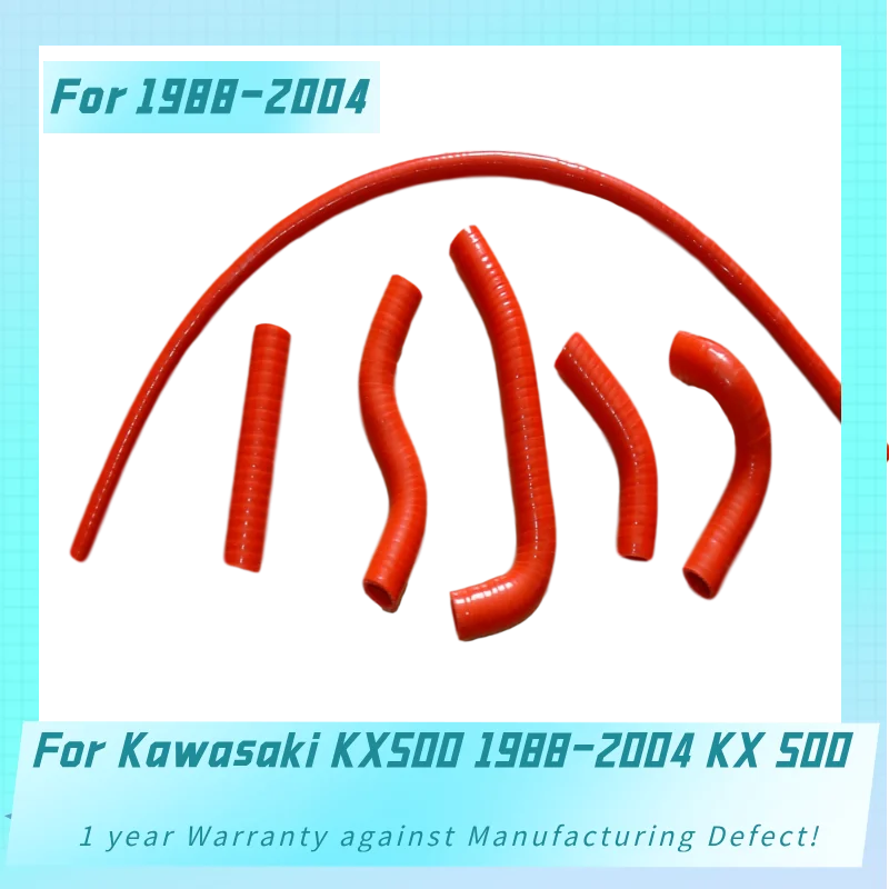 Silicone Radiator Hose Pipe Tube Kit For Kawasaki KX500 1988-2004 KX 500 1989 1990 1991 1992 1993 1994 1995 1996 1997 1998 1999