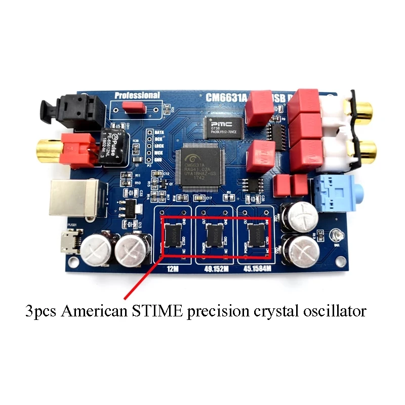 Latest HIFI Audio CM6631A Digital Inte ace 32 / 24Bit 192K USB to I2S IIS SPDIF Optical Coaxial Output Decoder DAC