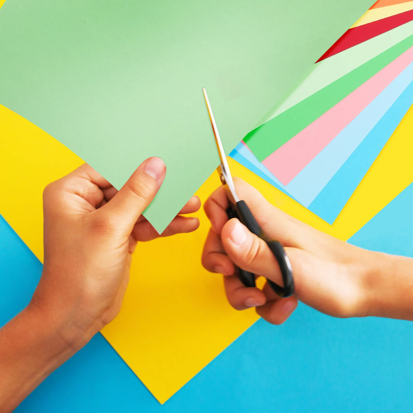

100 Sheets 's Handmade Colored Paper Decoupage Card Stock Cardstock Bulk for Printer
