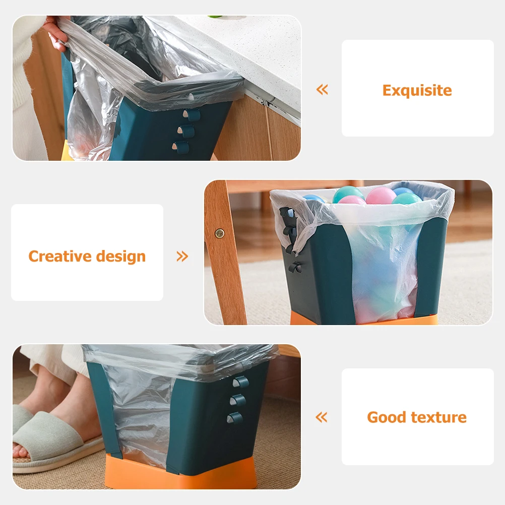 

Trash Bag Holder Adjustable Garbage Bin Waste Rack Plastic Material Large Opening Storage Suitable For Hanging Kitchen Facility
