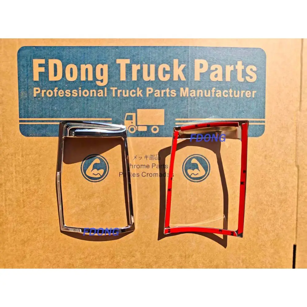 FDONG 1 Set 2 Pcs Chrome Side Lamp Cover Truck Turn Lights Cover for Hyundai Mighty II HD Series HD65 HD72 HD78