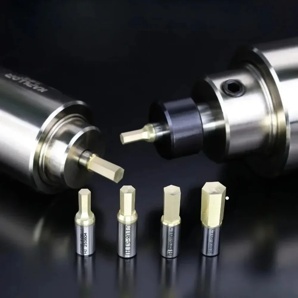 CT08/CT16 HSS-Tin/TiCN Rotary Broaching Tool Punching Cutter 8mm/16mm Shank Inner Hexagon for Lathe
