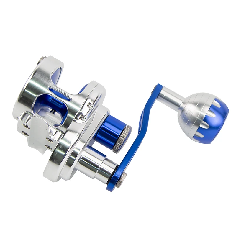 New CNC Slow Pitch Jigging Reel Saltwater Max Drag 35Kg Left/Right Handle Boat Reel Overhead Jigging Fishing Wheel