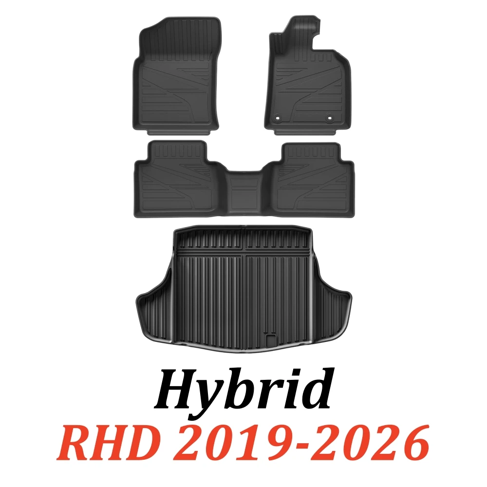 Für Toyota Camry XV70/XV80 2019-2026 Hybrid Linkslenker Rechtslenker TPE-Fußmatten Kofferraummatte Hybrid-Zubehör – Detail 10