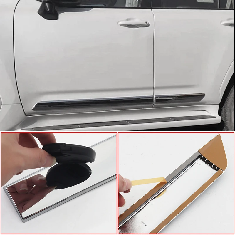 Car Door Chrome Decoration Strip For Toyota Land Cruiser 300 Lc300 J300 2022 2021 Exterior Accessories Upgrade Protection Tuning