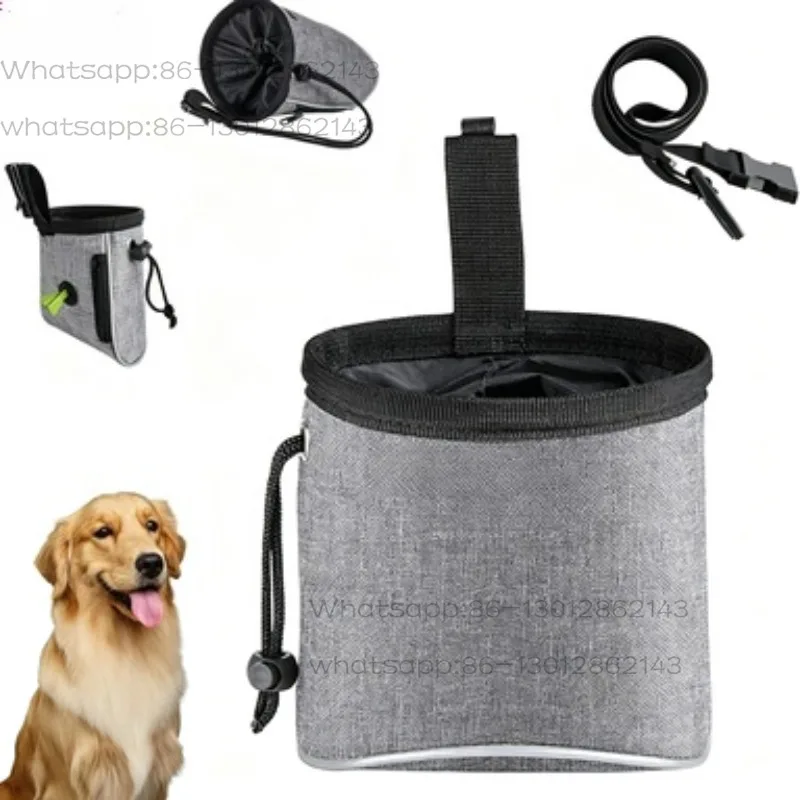 outdoor pet snack pack reflective dog walking treat bag oxford cloth training pet dog food pack