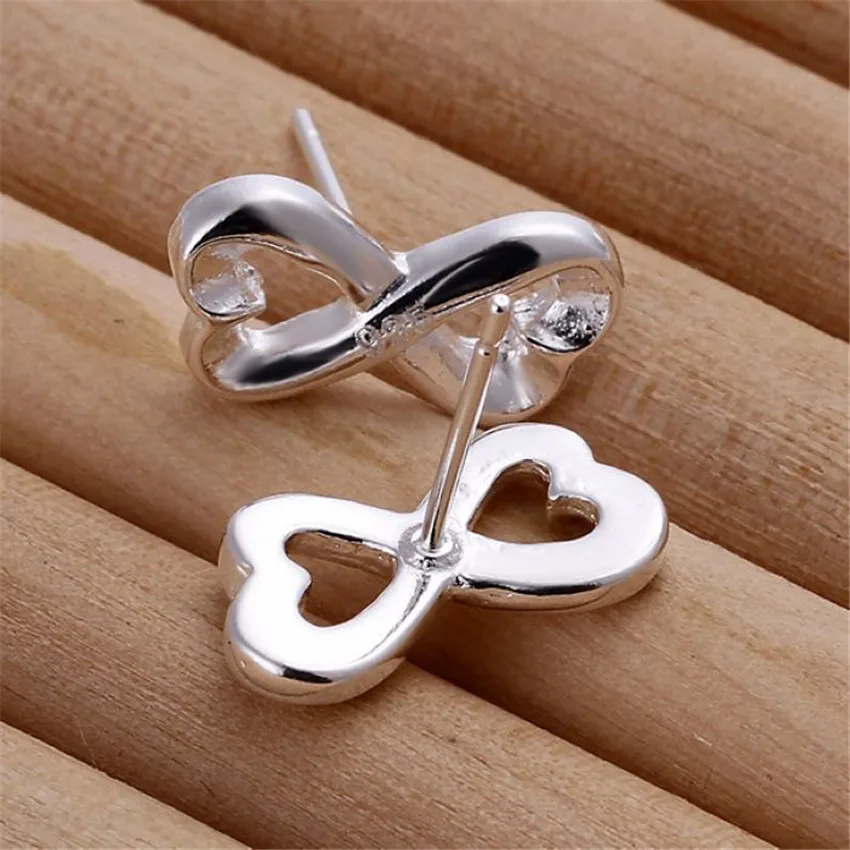 Exquisite 925 Sterling Silver Butterfly Stud Earring Fashion Creative Earrings For Women Birthday Gift Charm Wedding Jewelry